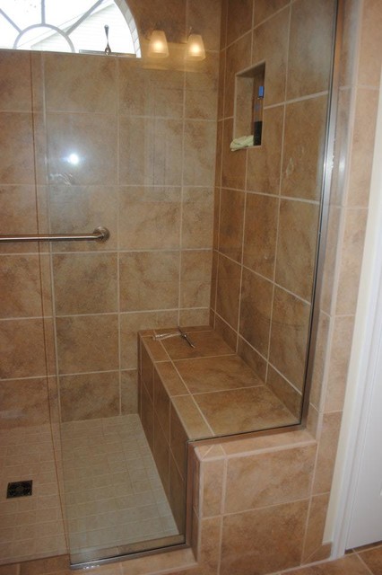 Porcelain Tile Floors/Shower, Glass Shower Enclosure