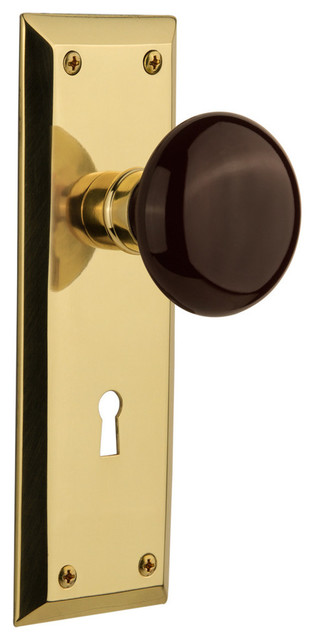 Nostalgic Warehouse Nykbrn Mrt 214 Kh Brown Porcelain Skeleton Key