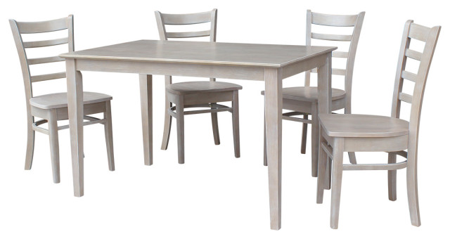 30X48 Dining Table With 4 Emily Chairs - Farmhouse - Dining Sets - by ...