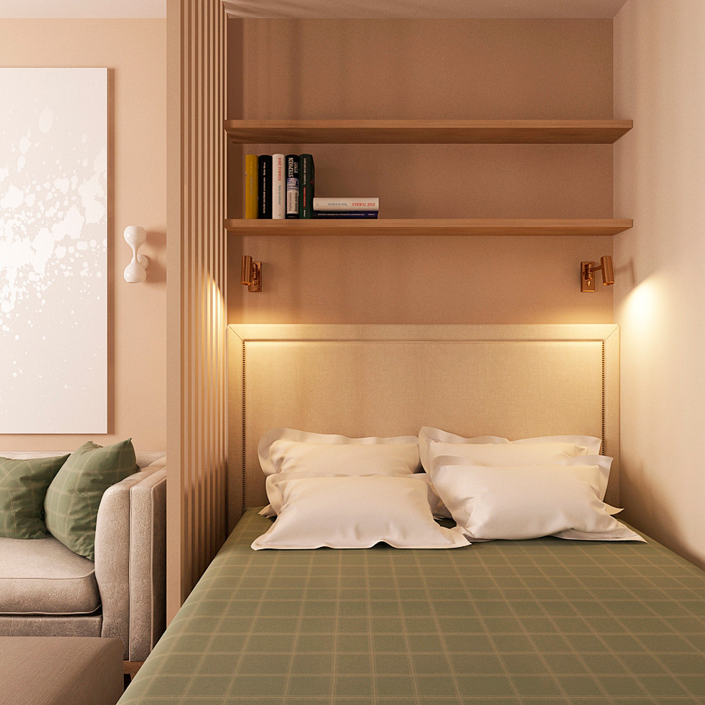 Теплый минимализм с красными акцентами