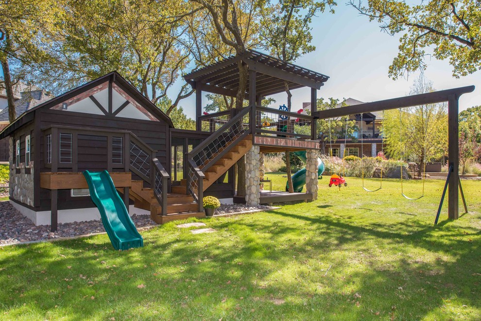 Example of a cottage kids' room design in Dallas