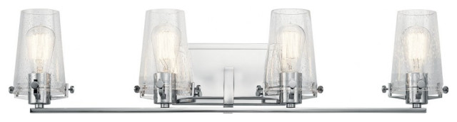 4 Light Contemporary Bathroom Light Fixture Approved for Damp Locations ...