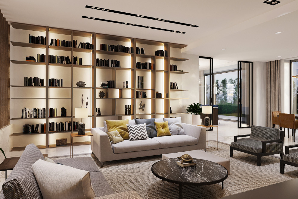 Модный акцентный стеллаж