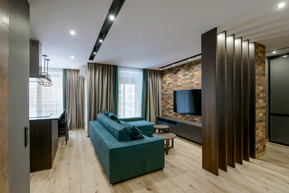 Интерьер квартиры в стиле LOFT в ЖК Квартал «На Декабристов» 90 м^2