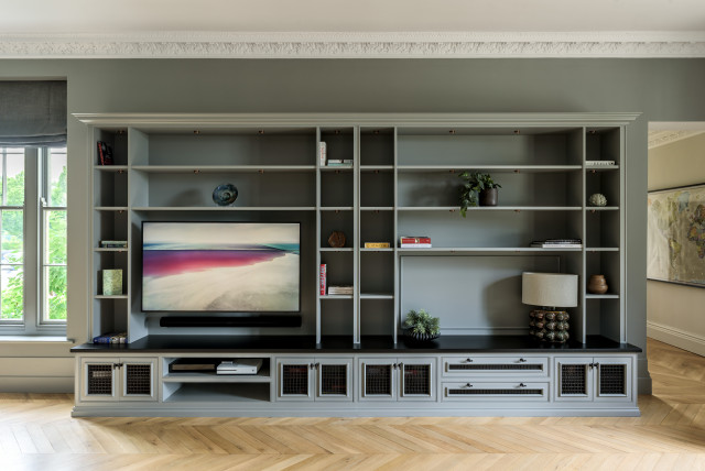Multi functional stylish media unit modern-family-room