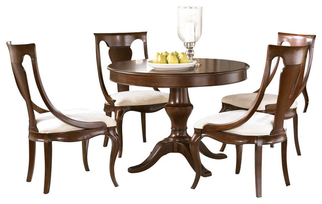 American Drew Cherry Grove NG 5-Piece Round Dining Room Set in Brown