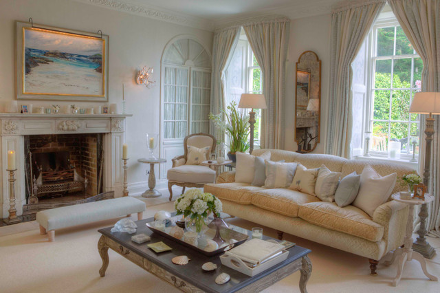 Coastal Elegance landstil-dagligstue
