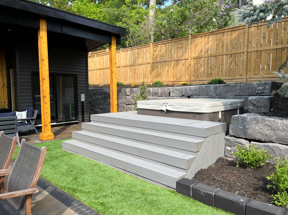 Inspiration for a backyard deck remodel in Ottawa