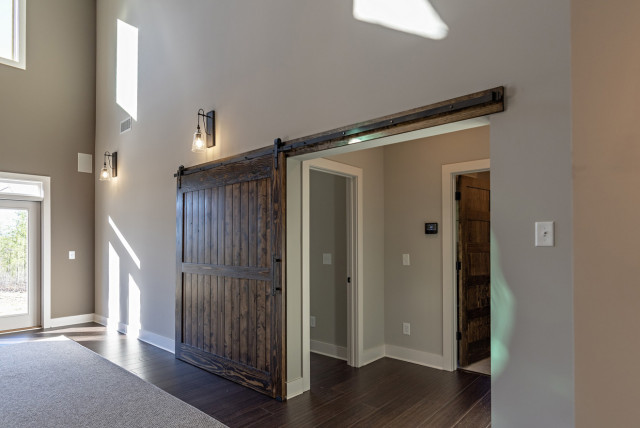 Interior Sliding Barn Doors - Carriage Style craftsman-salon