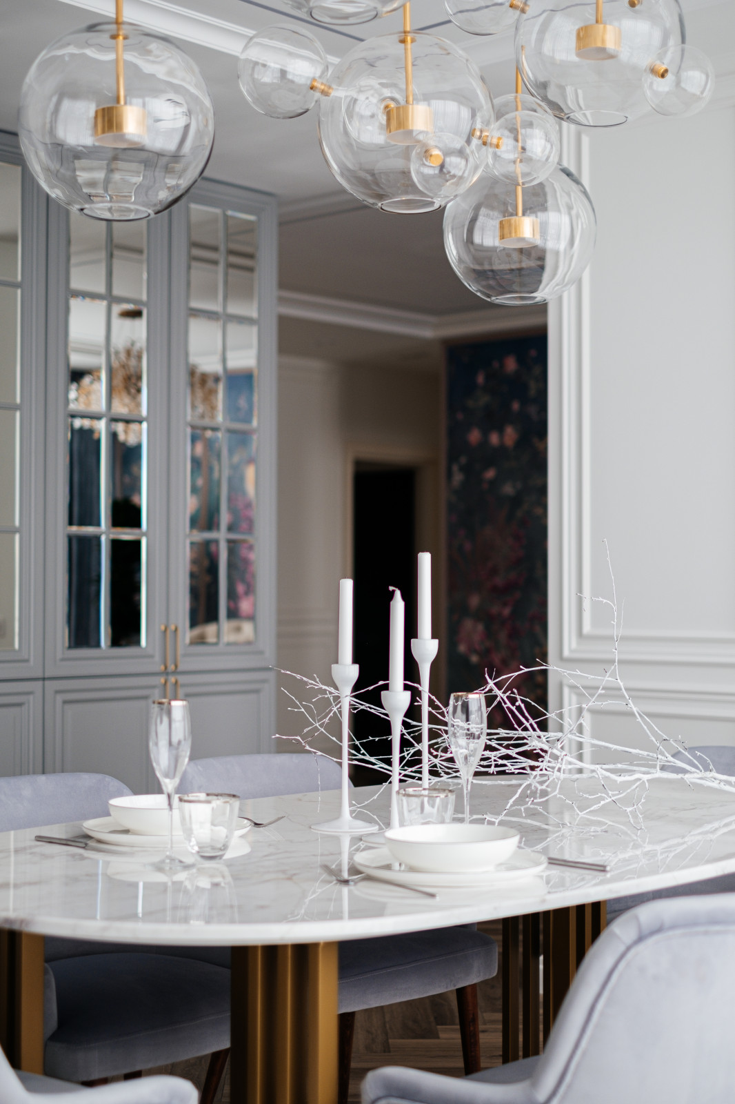 Кухня-гостиная в классическом стиле