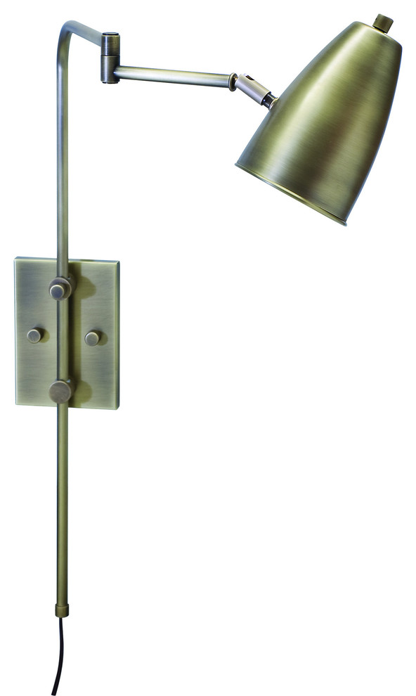 Adjustable 29" Antique Brass Wall Swing Arm Lamp