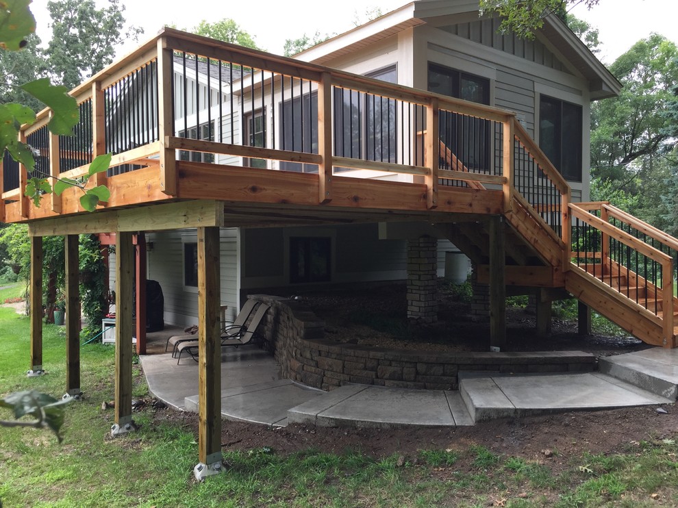 Inspiration for a backyard deck remodel in Minneapolis
