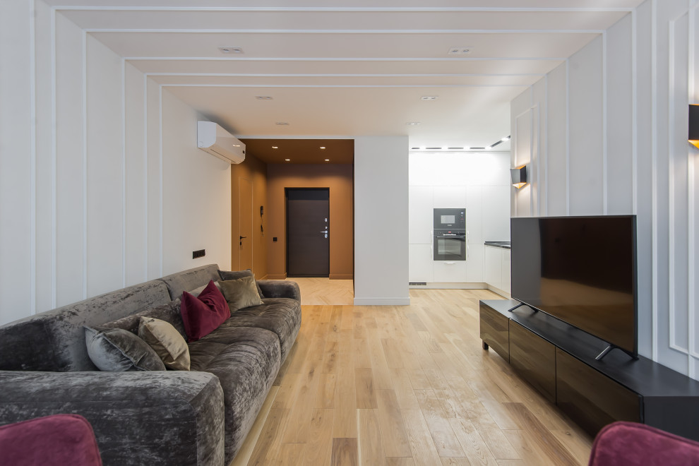 Квартира в современном стиле с зелёной спальней