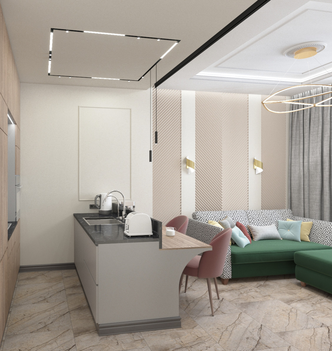 Квартира в доме ар-деко