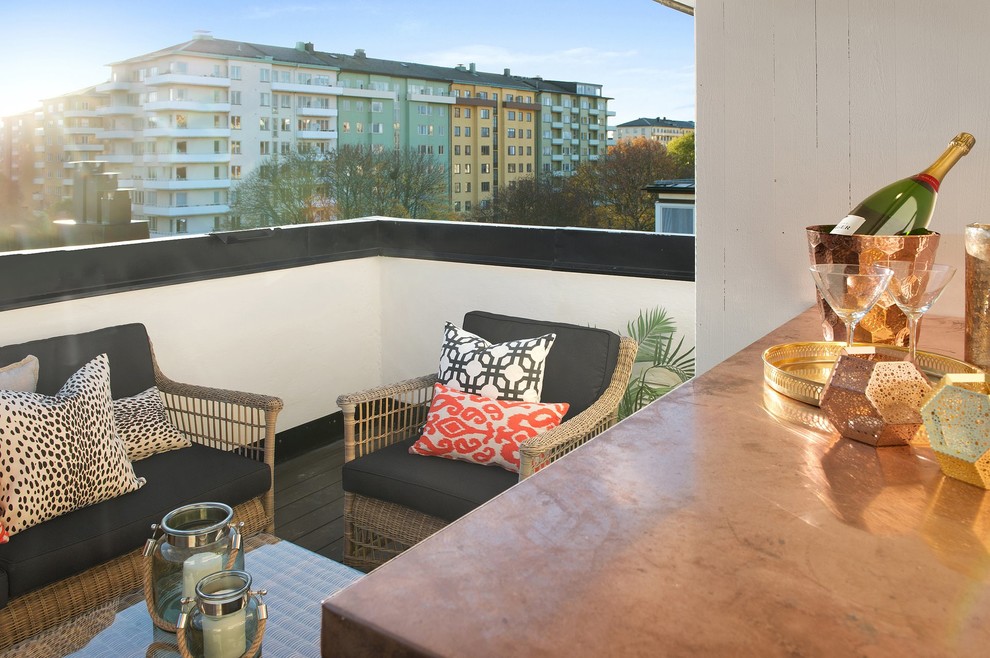 Transitional balcony in Stockholm.
