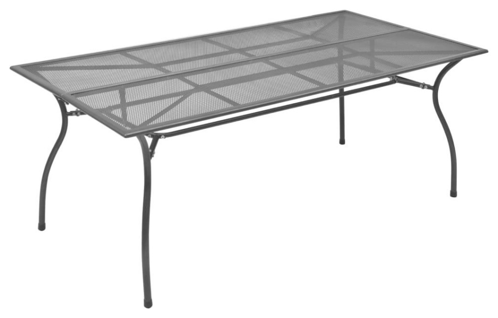 Outdoor Patio Table, 66" Transitional Outdoor Dining Tables by