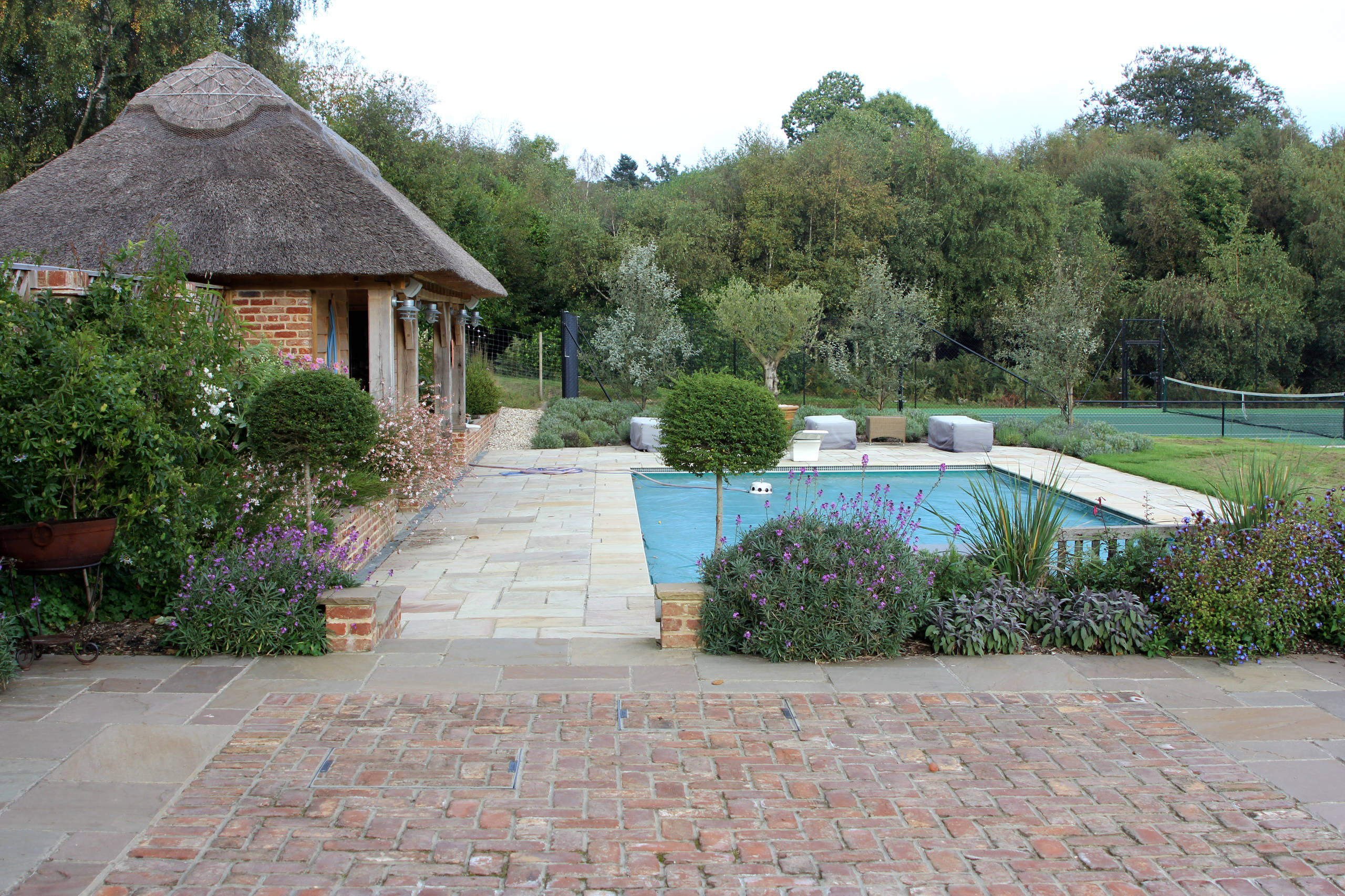 View of pool area from the terrace