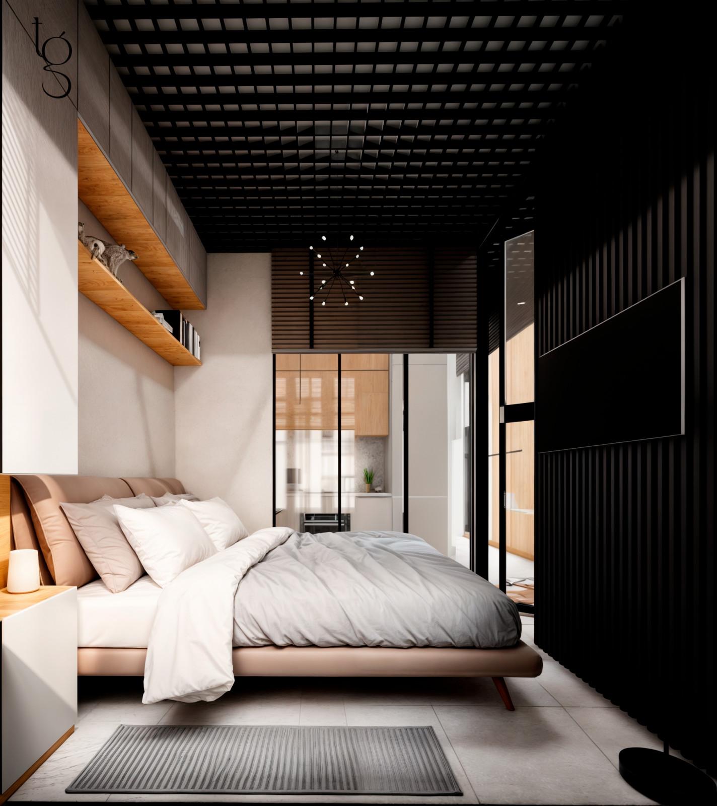 A modern industrial-style studio