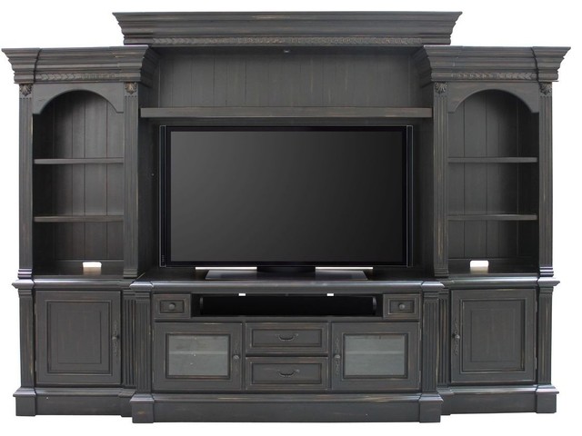 Parker House Fairbanks 4 Piece Entertainment Wall Antique Vintage Slate