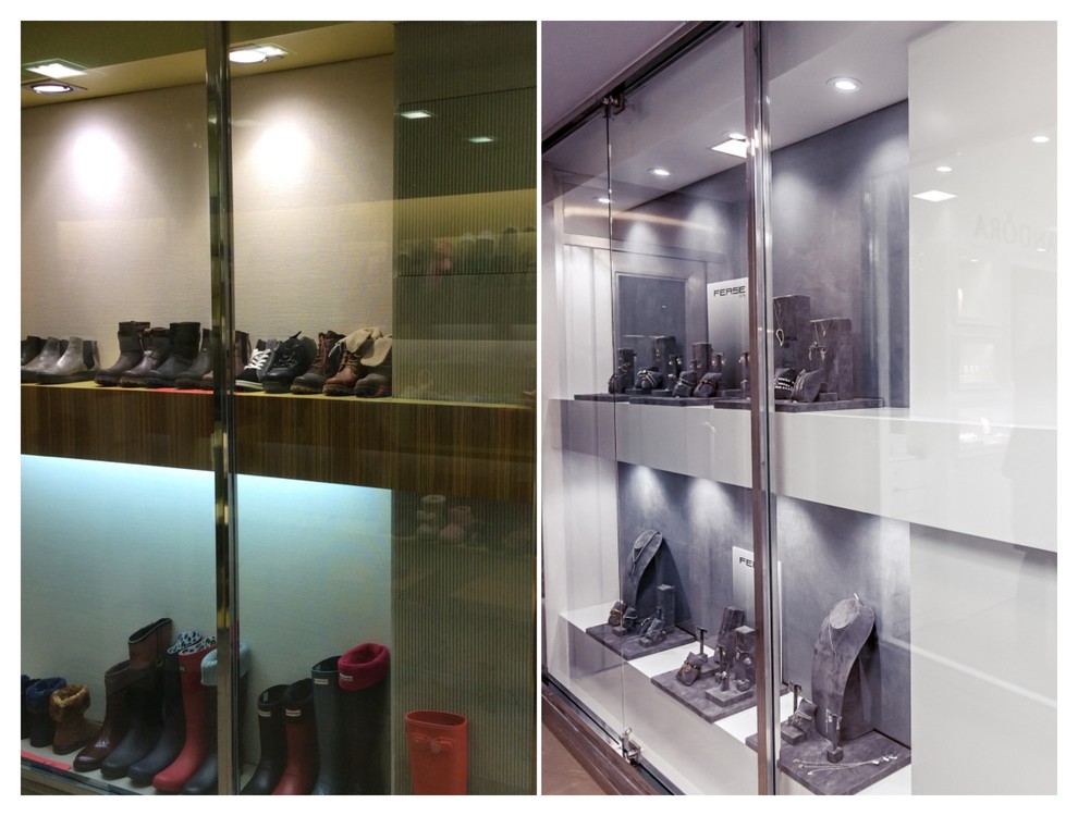El antes y el despues de un local comercial Antes Zapateria  Ahora Joyeria.