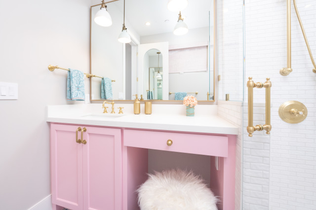 Bathroom of the Week: Pink, Posh and Patterned for a Young Girl (6 photos)