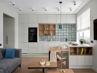 Кухня в белом стиле интерьеры (71 фото)