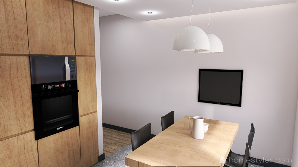 Брутальная трехкомнатная квартира в современном стиле с элементами лофта.Кухня