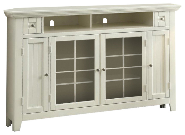 Parker House Tidewater 62 Corner Console 40 H Vintage White Tid