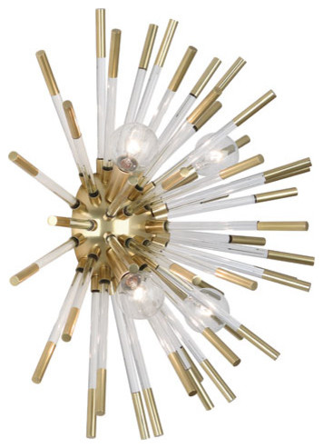 Robert Abbey Andromeda Wall Sconce, Acrylic and Brass
