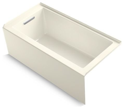 Kohler Underscore 60"x30" Alcove Bath With Left-Hand Drain, Biscuit