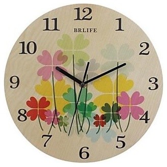 Originality Wall Clock Colorful Flower Mute LC1096