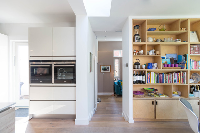 1930's house extension and loft conversion in London contemporary-kitchen