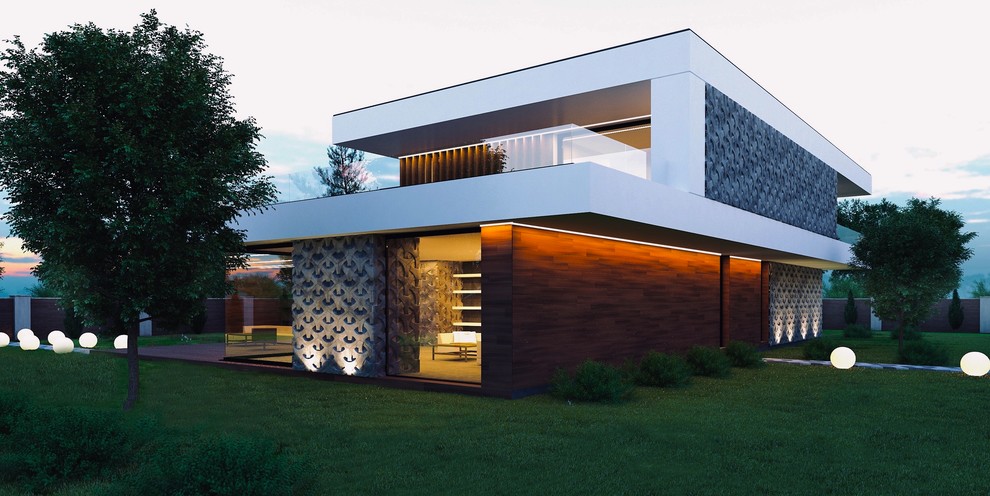 Архитектурный проект дома в стиле минимализм