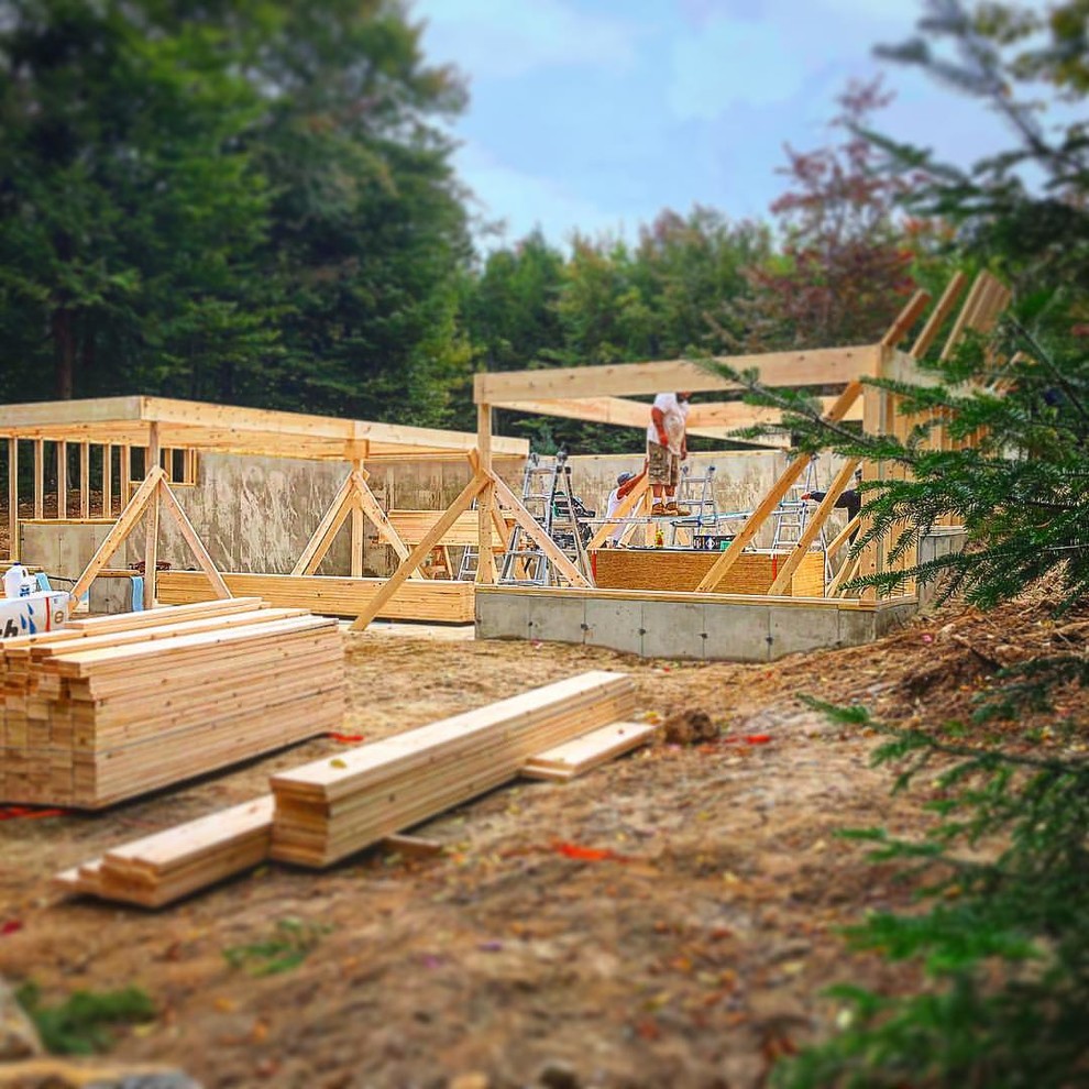 Private Home Construction in the deep woods of Freeport Maine