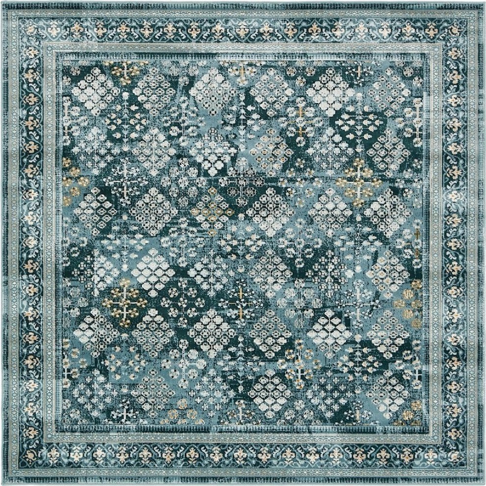 Traditional Newcastle Area Rug, 6' Square Contemporary Area Rugs