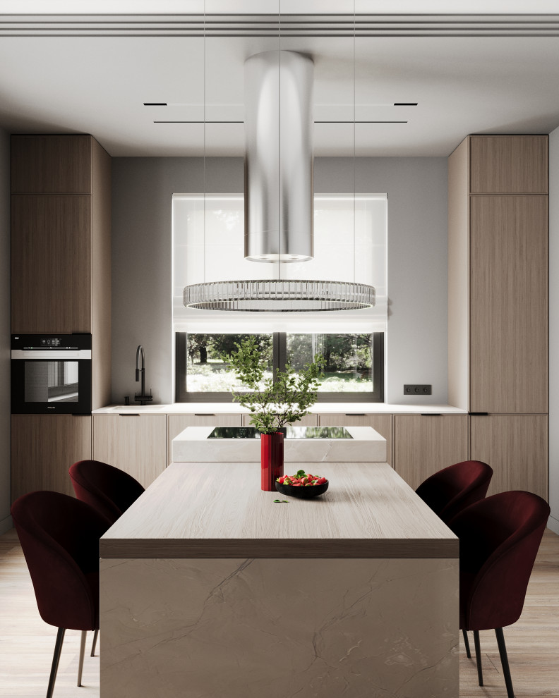 Стильный дом с красными акцентами