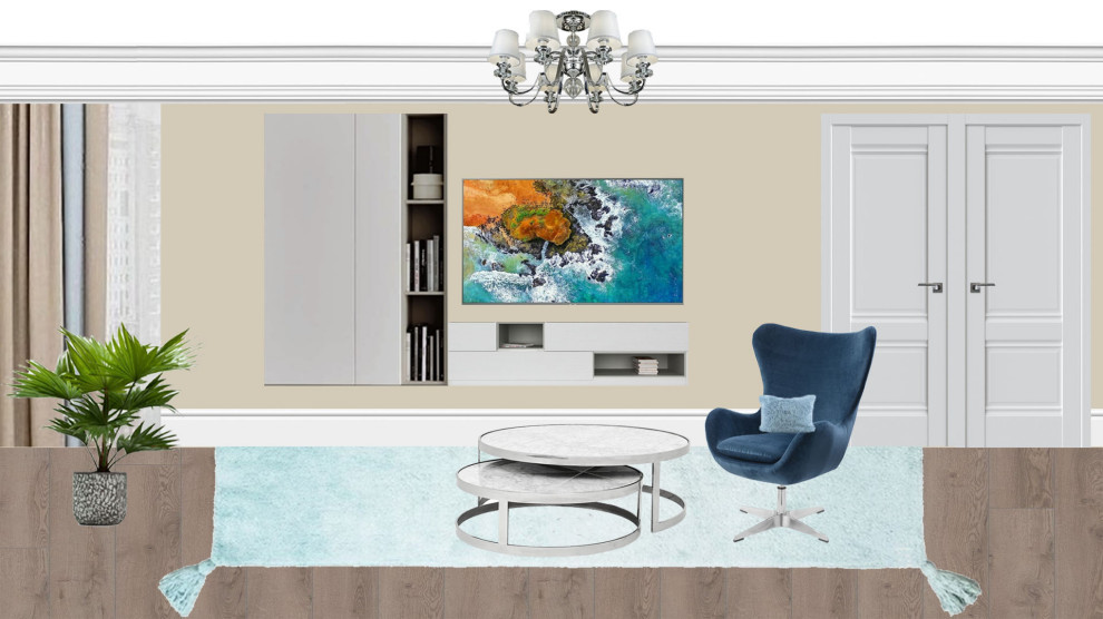 Квартира в стиле Неоклассика с элементами гламура