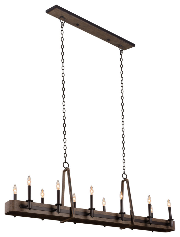 Duluth 11x18" 12Light Farmhouse Chic IslandLight by Kalco Farmhouse