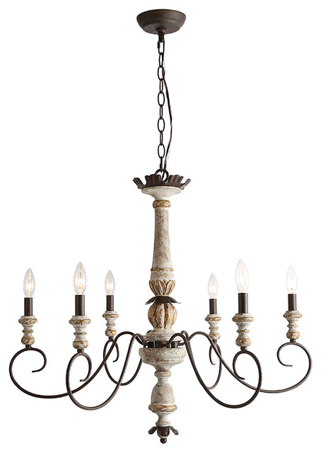 Oil Black 26 H X 26 W Laluz 6 Light Transitional Chandeliers