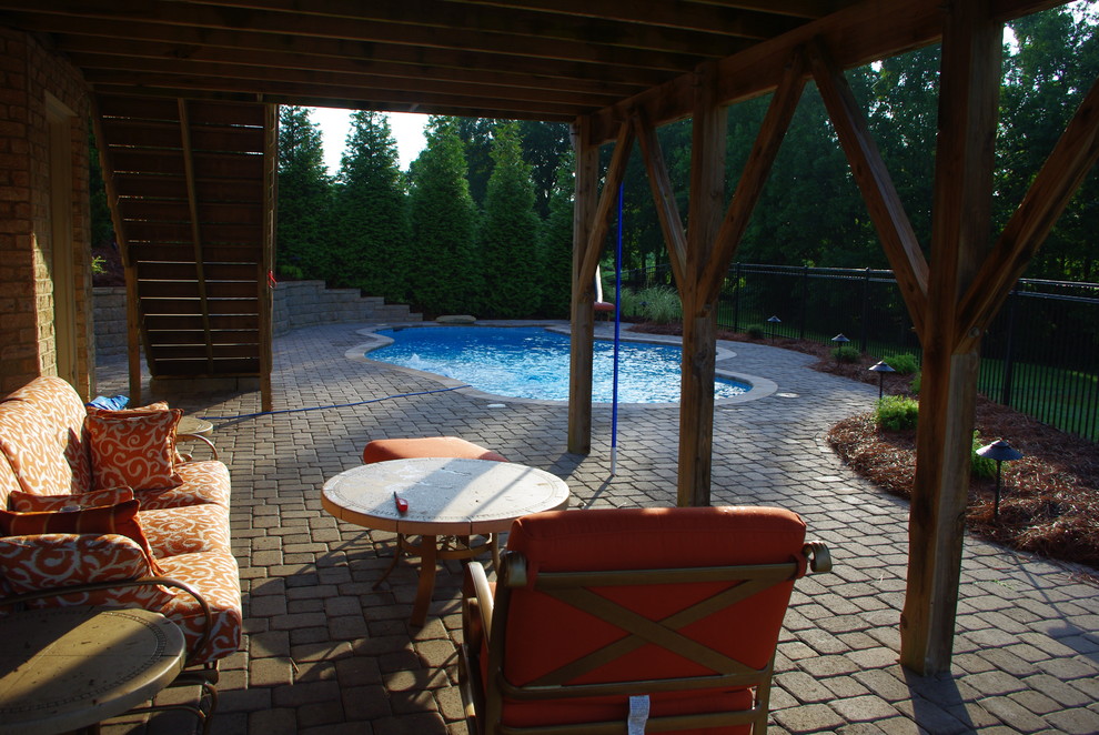 Inspiration for a contemporary pool remodel in Raleigh