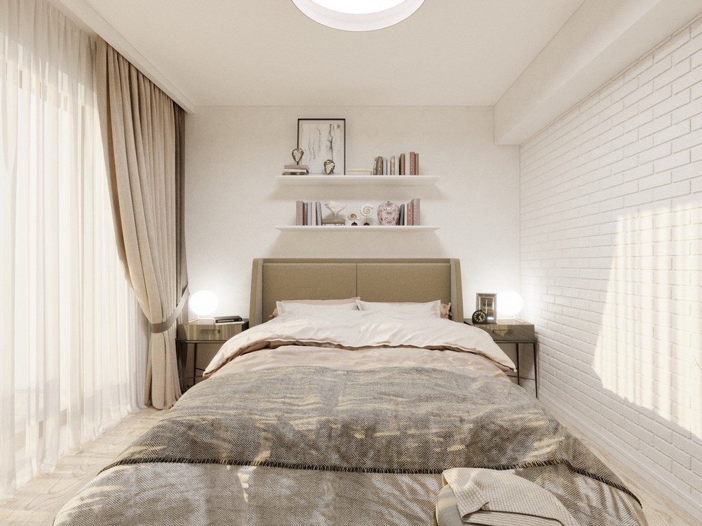 Светлая спальная комната