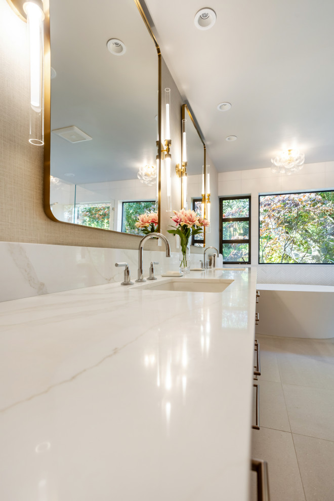 Marble & Oak Bathroom