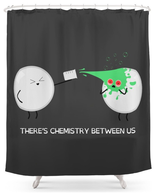 There S Chemistry Between Us Shower Curtain Contemporary