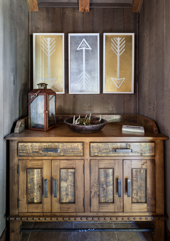 Entryway - rustic entryway idea in Sacramento