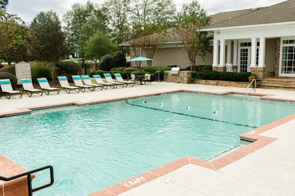 Design ideas for a contemporary pool in Atlanta.