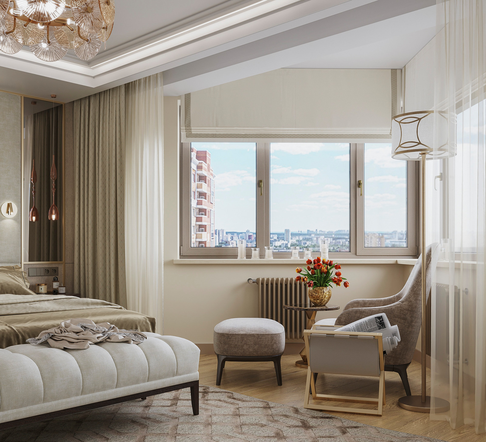 Кашемир беж. Квартира 130 кв.м. на Зоологической ул.