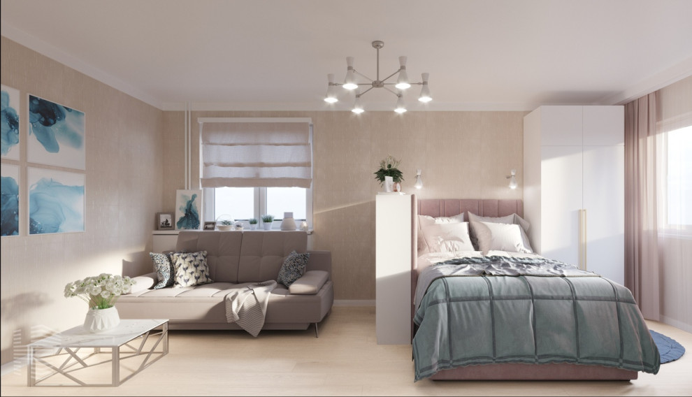 Дизайн-проект гостиной-спальни