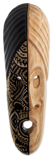 Novica Handmade Astounded Beaded Wood Mask