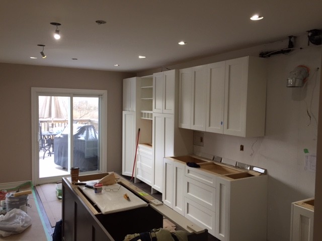 Main floor - load bearing wall removal - open concept - double sized kitchen