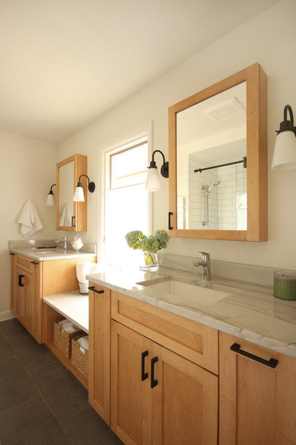 Mindful Master Bath - Glen Ellyn, IL retro-bathroom
